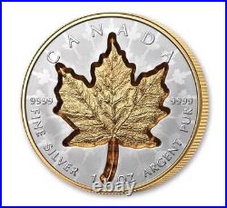 2024 Canada Maple Leaf Super Incuse Gold Gilt 1 oz Silver Proof New SHIP TODAY