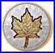 2024 Canada Super Incuse Maple Leaf 1 Oz 9999 Silver Proof Gilded $20 Coin JP698