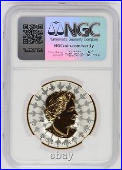 2024 Canada Super Incuse Maple Leaf 1 Oz Silver Gilt NGC PF70 $20 Coin JP697