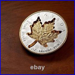 2024 Canada Super Incuse Maple Leaf 1 oz Silver Gilded Coin NGC PF 70