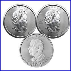 2024 Treasured Maple Leaf Effigies $5 Premium Bullion Silver 3-Coin Set Canada