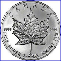 25 x 1 (1 tube) 1oz 2012 Silver Canadian Maple Leaf Bullion