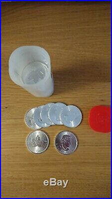 25 x 1 oz Canadian Maple Leaf Incuse. 9999 silver bullion coins