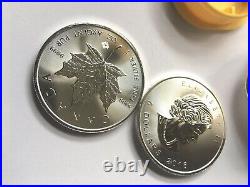25 x 1 oz Canadian Silver Maple Leaf Coins Mint Untouched 999.9 Fine
