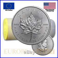 25 x 2019 1oz $5 CAD Canadian Silver Maple Leaf (tube)