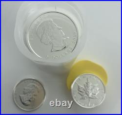 25 x Canadian Maple Leaf 9999 Fine Silver 1oz Coins 2010 Full Tube #19