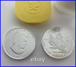25 x Canadian Maple Leaf 9999 Fine Silver 1oz Coins 2010 Full Tube #20