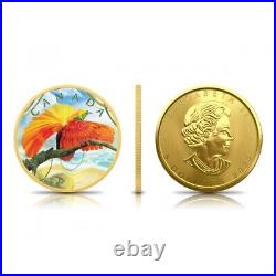 3x MAPLE LEAF 1 OZ SILVER COIN 999.9% COLOURS OF PARADISE GOLD PLATED VERSION