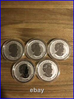 5-2016 Canadian $5 Maple Leaf 1 Oz. 9999 Silver Reverse Proof Bigfoot Privy