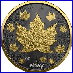 5$ Dollar Golden Ring Edition Maple Leaf Canada 1 OZ Silver 2022