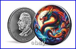 5 Dollar Maple Leaf Dragon of Luck Canada 1 oz Silver 2024