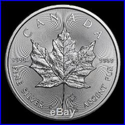 5 x 1oz silver Canadian Maple Leaf 2019