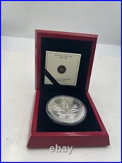 $50.00 2013 RCM 25th Anniversary Silver Maple Leaf 5oz 1 Of 2000 COA In Box