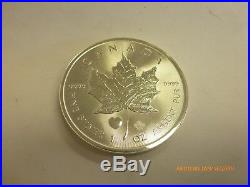 50 x 2015 Canada Canadian Maple Leaf 1 oz. 999 Fine Silver Rare Heart Privy Mark