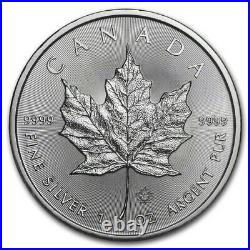 50 x 2020 1oz Silver Maple Leaf Bullion Coins in two Canadian Mint Tubes