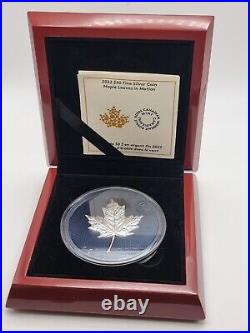 5oz Canadian Mint Blue Rhodium $50 Coin 9999 Silver MAPLE LEAVES IN MOTION 2022