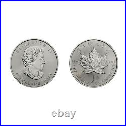 6x 2021 1 oz Canadian Silver Maple Leaf $5 Coin 9999 Fine Silver BU Lot of 6
