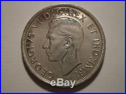 9SAH2 Canada George VI 1947 Maple Leaf silver dollar. Key date. Very scarce