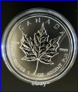 Better Date BU Roll 25 2013 1oz Canadian Maple Leaf. 9999 Fine $5 IN MINT TUBE