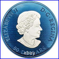 Blue Rhodium Maple Leaf 5oz Silver Coin Canada 2022 (Limited Mintage 1,500pcs)