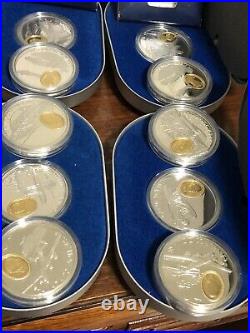 Bulk Lot Canada Aviation Gilded $20 & 2011 Maple Leaf Silver Coins Total 12pc