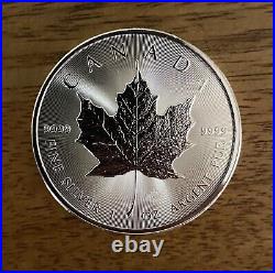 Bundle of 5 2023 Canada 1 oz 999.9 Silver Maple Leaf Coins lot 1