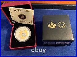 CANADA 2013 PROOF $5 SILVER COIN, 1 Oz. SILVER MAPLE LEAF 25th ANNIVERSARY