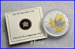 CANADA 2013 PROOF $5 SILVER COIN, 1 Oz. SILVER MAPLE LEAF 25th ANNIVERSARY