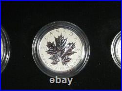CANADA 2013 Silver Maple Leaf Fractional 5 Coin Set with Box & COA. #6