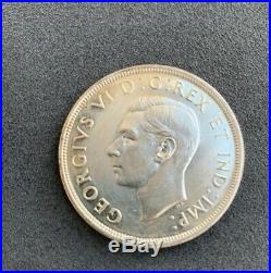 CANADA Canadian 1947 Maple Leaf silver dollar King George VI