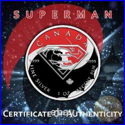 Canada 1 oz BATTLE SUPERMAN vs BATMAN Canadian Maple Leaf $5 Silver Coin 2016