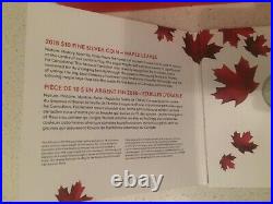 Canada $10 Custom Maple Leaf Forever set 8 coins 1/2 oz Fine Silver Wooden Box