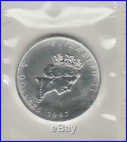 Canada 1996 & 1997 Silver Maple Leaf's Rarest And Lowest Mintage Years