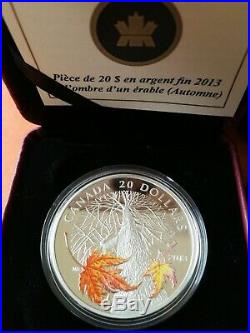Canada 2013 2014 Maple Canopy Leaf 4 Coin Silver Coin Set Spring Autumn Original