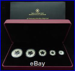 Canada 2013 25th Anniversary of the Maple Leaf Fine Silver Fractional Set