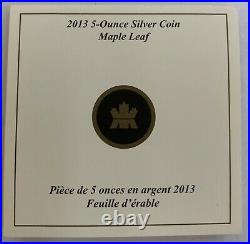Canada 2013 5 Oz Silver Maple Leaf 25th Anniversary Reverse Proof NGC PF69 SA