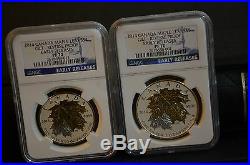 Canada 2014 EARLY RELEASES Maple Leaf Gold Gilt Reverse Proof full set PF70