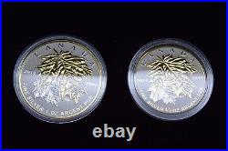 Canada 2014 Maple Leaf Reverse Proof Silver Coin Set in Original Holder with COA