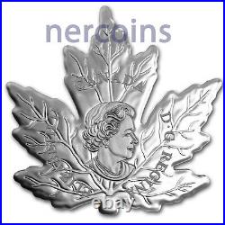 Canada 2015 Maple Leaf Shaped $20 1 Oz Pure Silver Proof Coin Perfect Sold Out