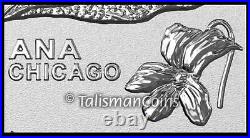 Canada 2015 Violet Privy Mark Chicago Illinois ANA Show $5 Silver Maple Leaf OGP