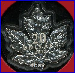 Canada 2015 and 2016 $20 Fine Silver Cut Out Maple Leaf Coin (Lot of 2)
