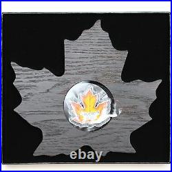 Canada 2016 $20 Canadian Maple Leaf Shaped Coin, 99.99% Pure Silver Color Proof