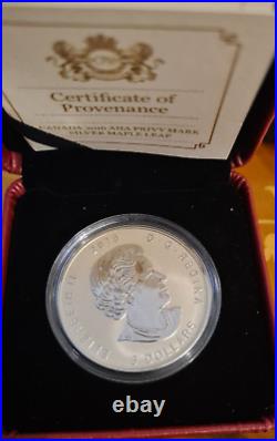 Canada 2016 $5 ANA California Privy Maple Leaf Silver Coin