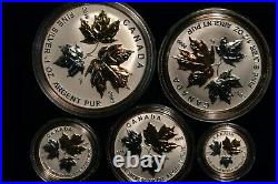 Canada 2016 SILVER Proof Set $5, $4, $3, $2, $1.999 Fine Maple Leaf (MD)