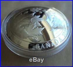 Canada 2017 5oz fine silver $50 dome-shaped coin Maple leaves in motion