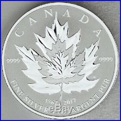 Canada 2017 Maple Leaf Pure Silver 4-Coin Fractional Set Reverse Proofs