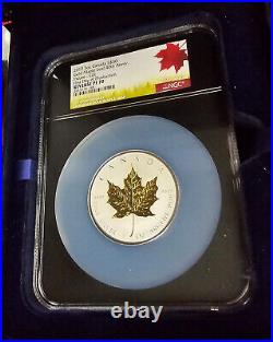 Canada 2019 SILVER 3oz Gold Maple Leaf Anniversary Incuse NGC Reverse Proof 70