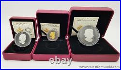 Canada 2020 200$ Rhodium Plated Incuse Gold Maple Leaf Gold Silver Coin SET