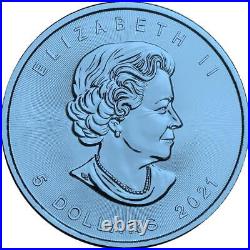 Canada 2021 $5 Maple Leaf-Murano Glass Series-Hedgehog 1 Oz Silver Coin