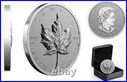 Canada 2022 1oz'Ultra High Relief Maple Leaf' Reverse-Proof $20 Silver Coin
